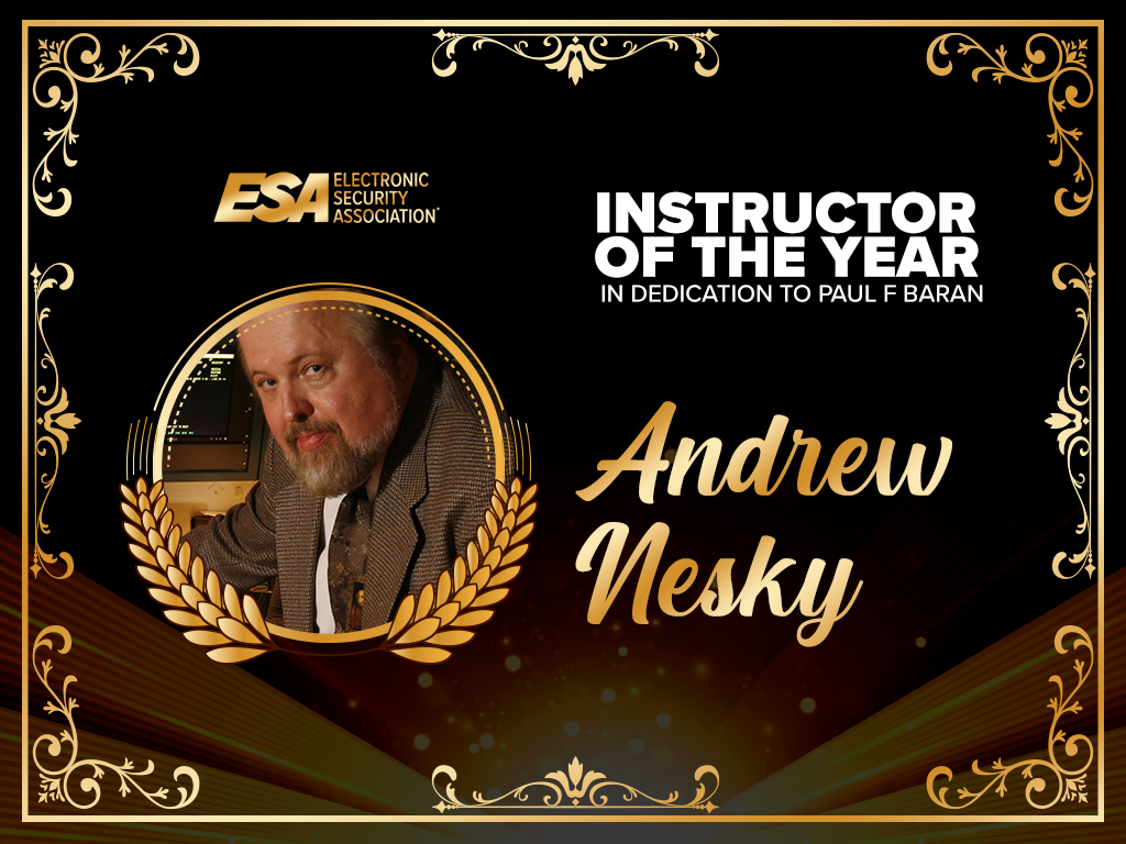 Andrew Nesky — ESA’s 2021 Instructor of the Year