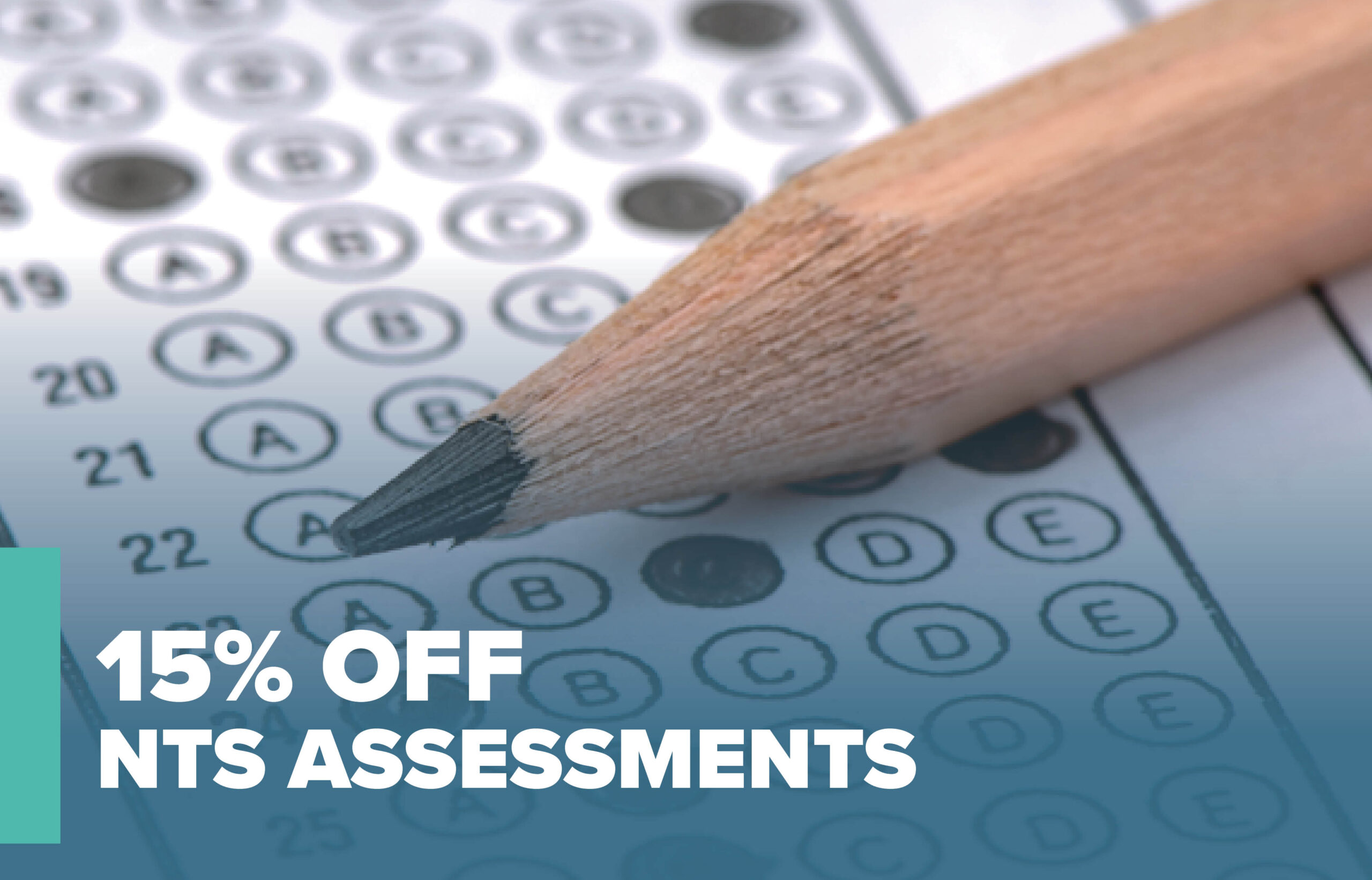 Save 15% on Assessment Exams in March