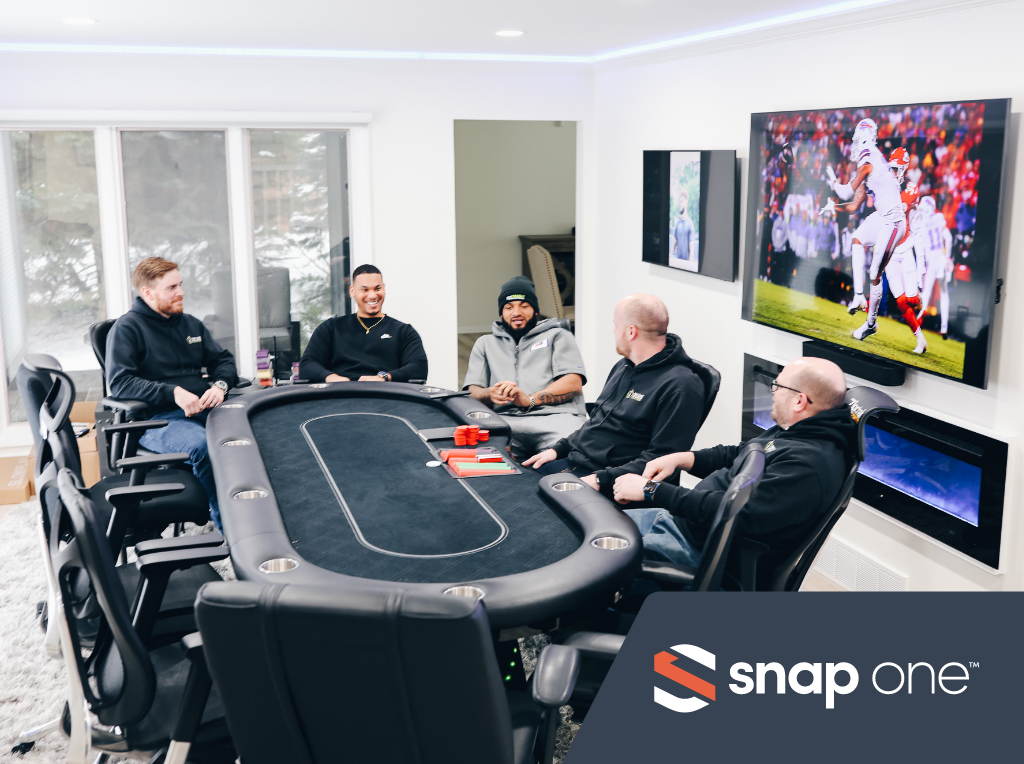 NFL Superstar Gabe Davis Goes “All In” with Snap One Smart Technology in his New Custom Game Room
