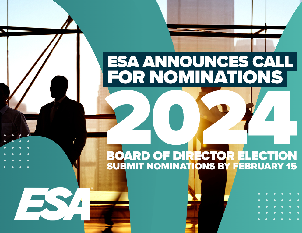 ESA Announces Call for Nominations: 2024 Board of Directors Election