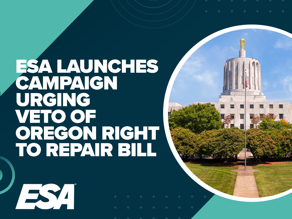 ESA Launches Campaign Urging Veto of Oregon Right to Repair Bill Threatening Security and Life Safety Systems
