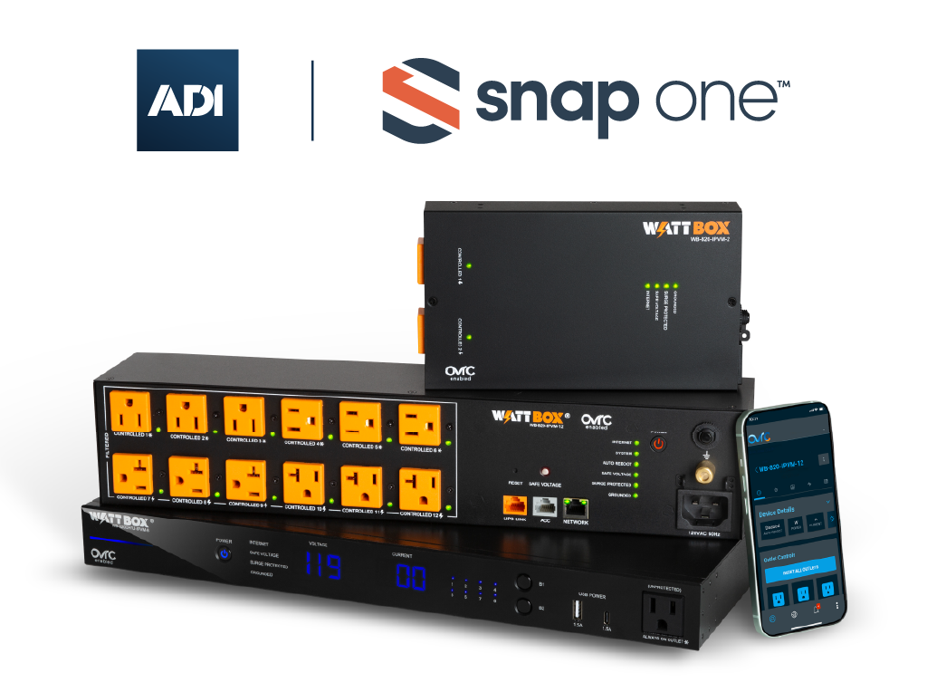 Snap One Launches New Family of WattBox Power Distribution Units for Projects with 20-Amp Requirements