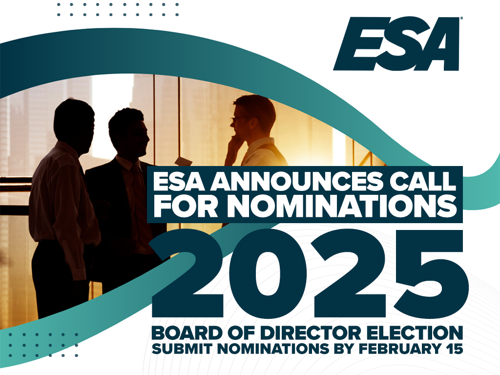 ESA Announces Call for Nominations: 2025 Board of Directors Election